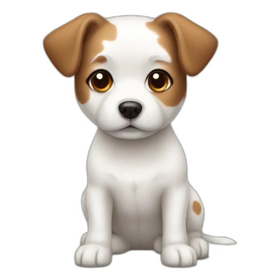 little white dog with little brown spots sticker