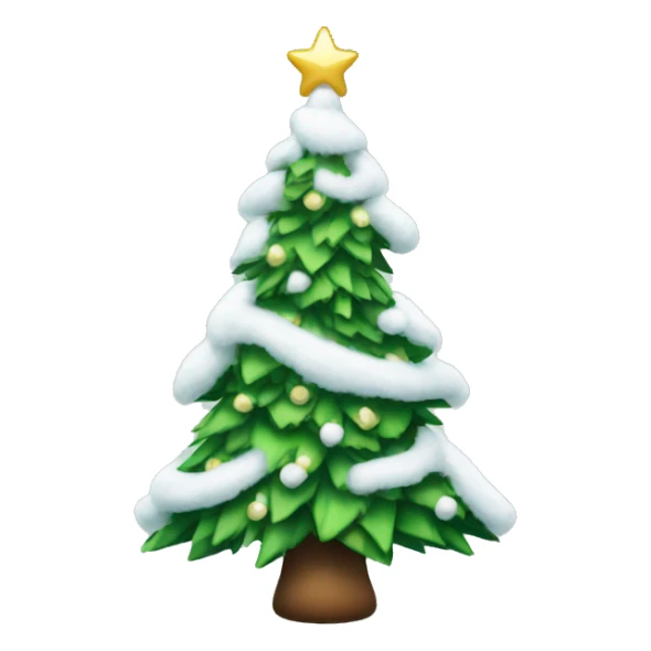 christmas tree with white bows and snow sticker