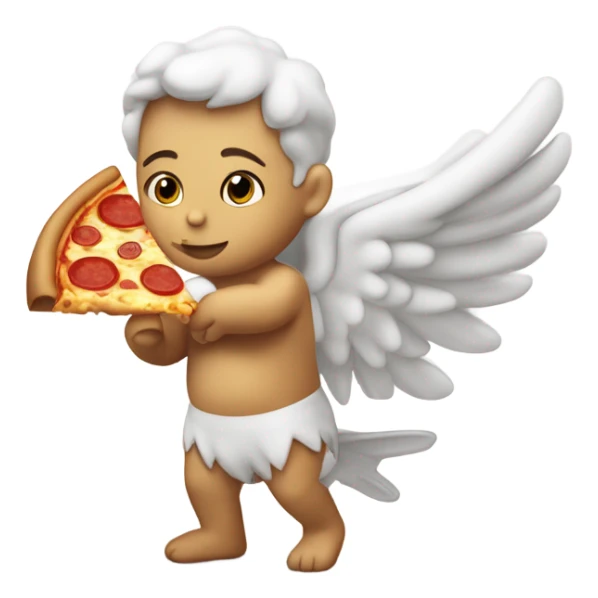 Cupido che lancia freccia di pizza  sticker