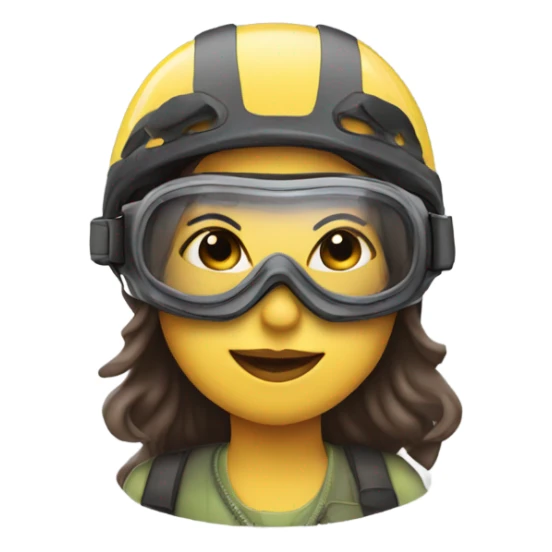 girl kiss in helmet and goggles sticker