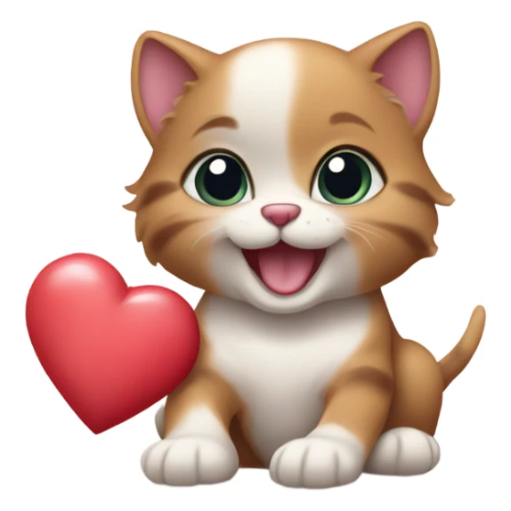 Cute baby animal (any kind) hold a heart sticker