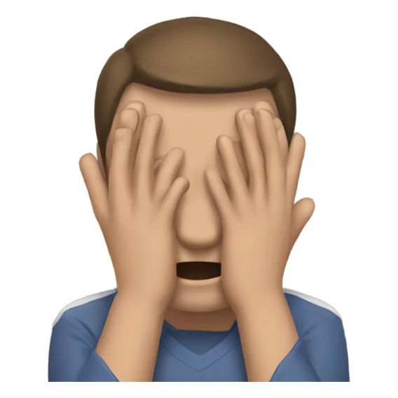 Feet kicker up and hands on face on face emoji sticker