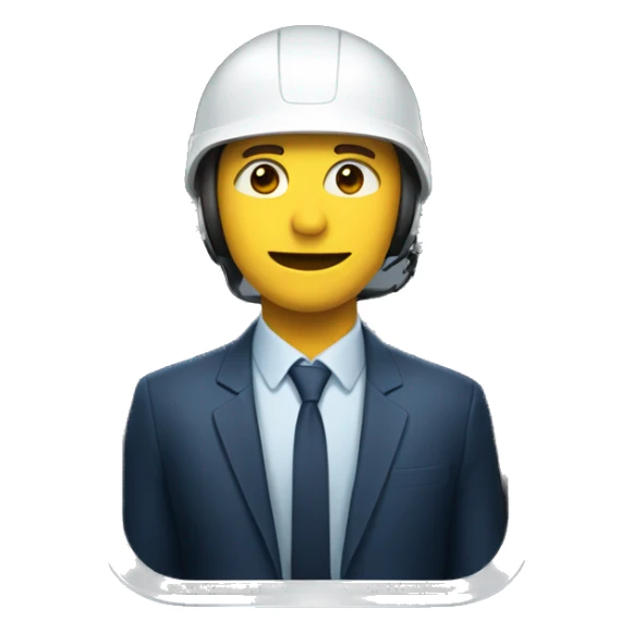 man in a lift with a helme sticker