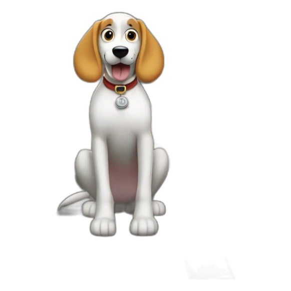 the dog gromit on tip of train laying tracks while the train rides on them sticker