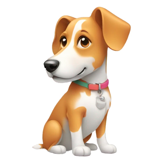 Vector art of dog made of vector gradient shapes abstract shapes vector art sticker