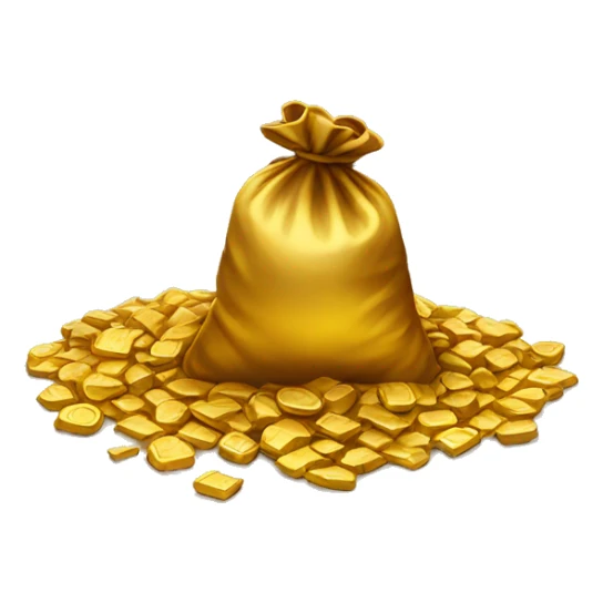 bag of gold on the ground  sticker