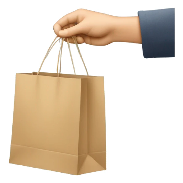 many shopping bags held by outstretched forearm sticker