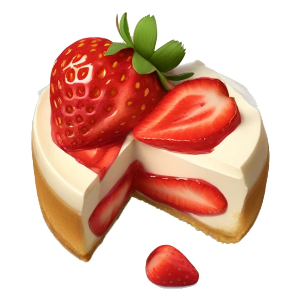 strawberry fost Cheesecake on a Plate sticker