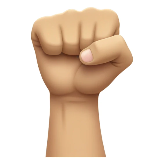 a fist facing up with index and pinky fingers facing up sticker