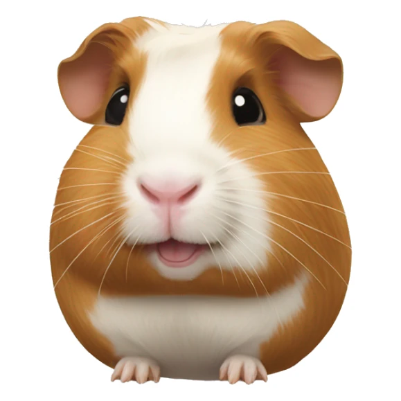 Guineapig with a piece of hay in his mouth sticker