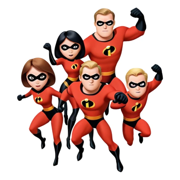 Incredibles superhero family sticker