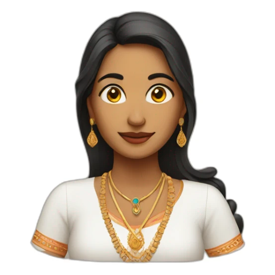 Beautiful Indian woman in front of laptop sticker