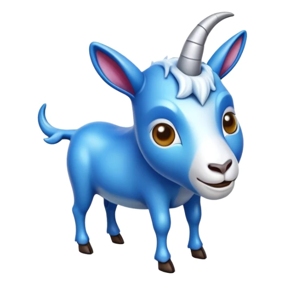 A mix of a goat and a chilli that is blue  sticker