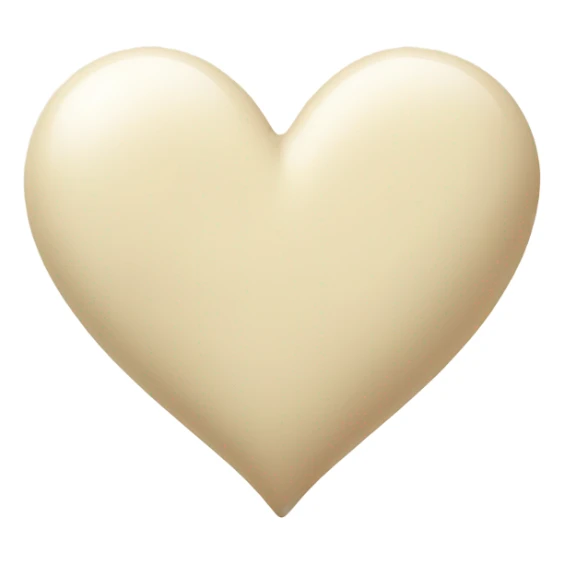 Cream heart sticker