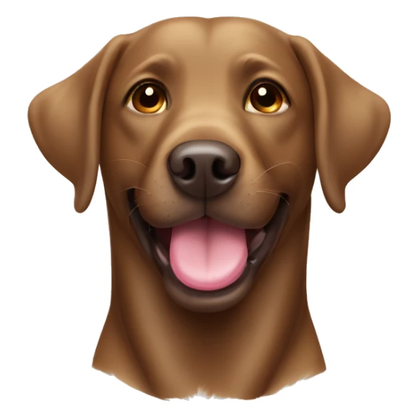 Brown Labrador smiling with tongue out sticker