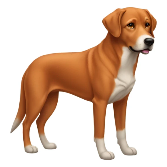  Handsome brown haired man and fox red labrador retriever sticker