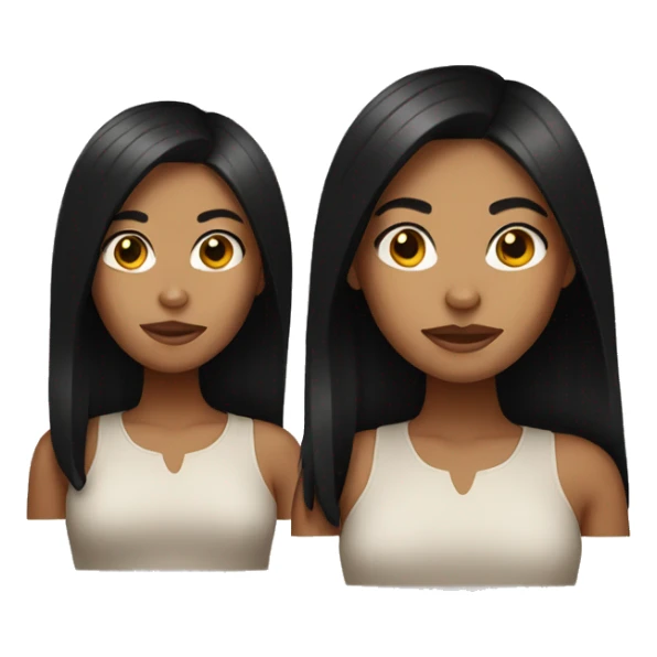 Tan girl with black hair sticker