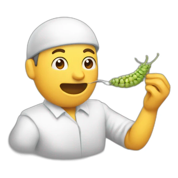 Un homme qui mange une crevette  sticker