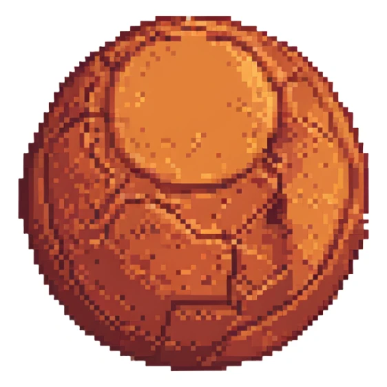 high resolution pixel art planet inspired by Mars, photorealistic details, red and orange hues, space background sticker