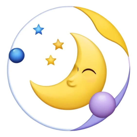 Black, white, Blue,marron,levender,and master yellow colour moon in 🌙 this moon step by step sticker