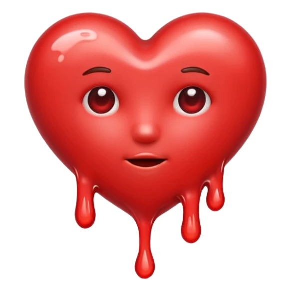 Create a heart like melting I didn't need any face on that heart   sticker