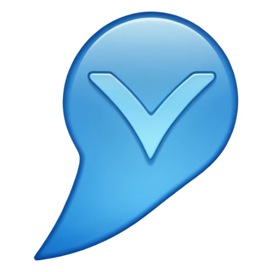 Verified just blue color tick mark with tranparent bg sticker