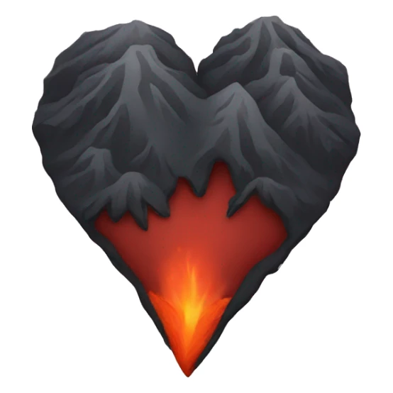 volcano heart sticker