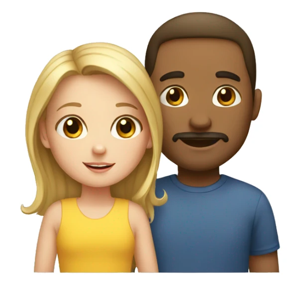 a little white girl and her dad sticker