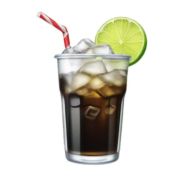 Diet Coke with lime and a white and black striped straw sticker
