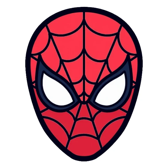 Spider-Man mask sticker