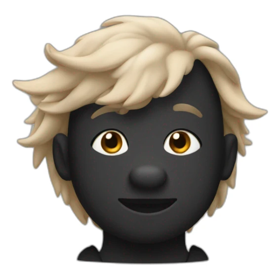 Une personne de couleur noir sur un cochon sticker