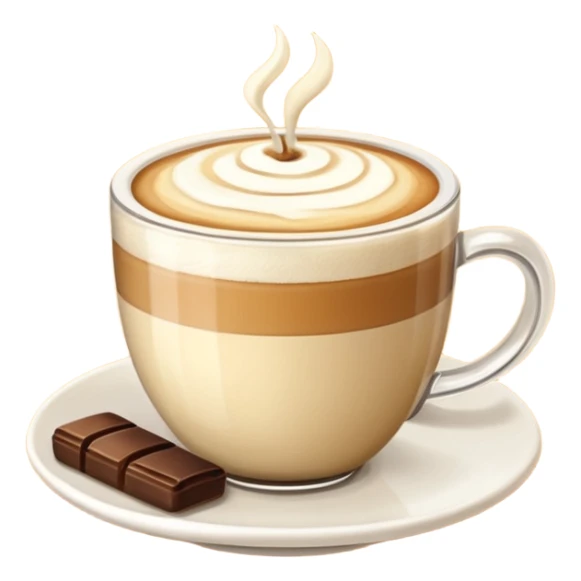 genera un cafe con vainilla que sea minimalista  sticker