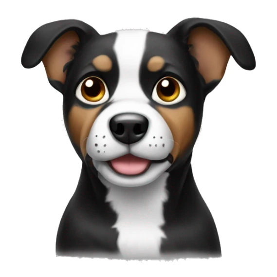 Black and white dog sticker