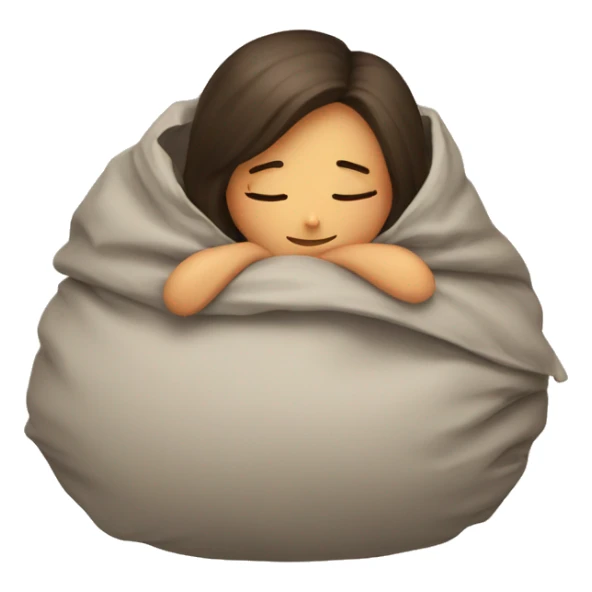 Girl sleep in big bag sticker