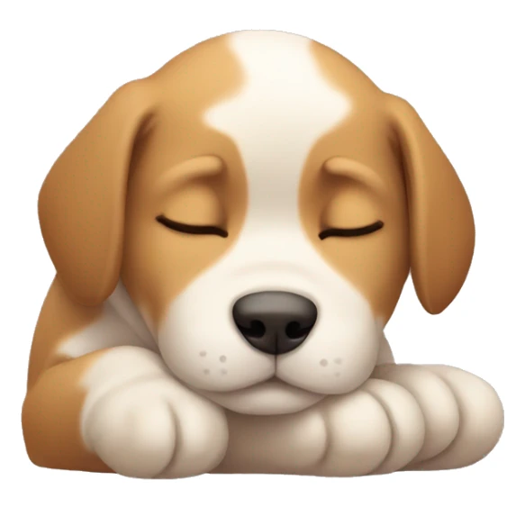 Sleepy puppy sticker