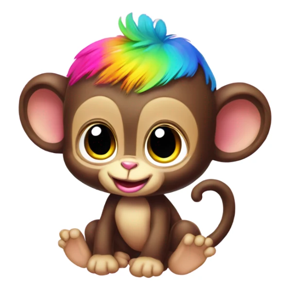 Lisa frank baby monkey sticker