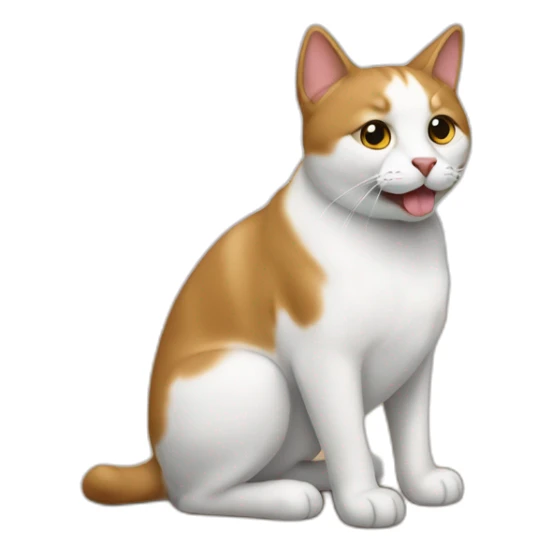 Un chat qui fait un câlin a un chien sticker