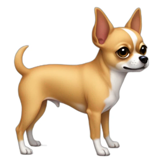dog pincher kinda chihuahua white little fat sticker