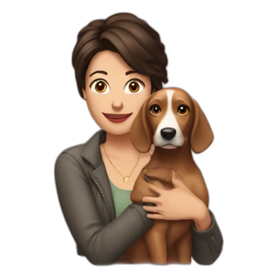Monica chandler with dog sticker