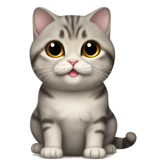 Cat scottish fold chinchilla gold joy , laughter , smile sticker