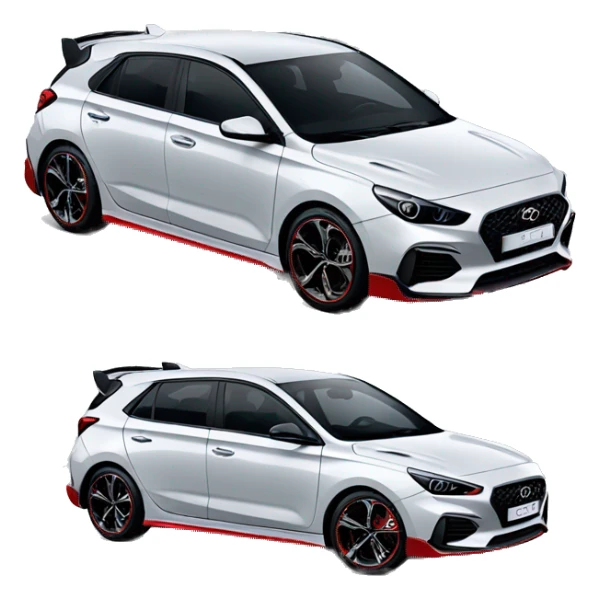 hyundai i30n line red sticker