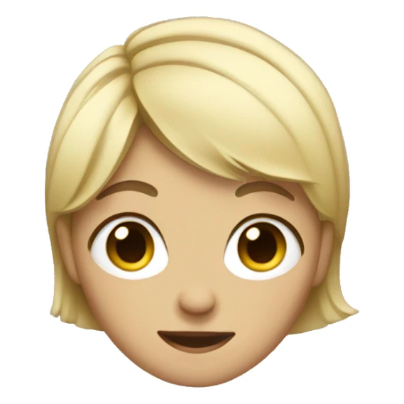 blonde girl dressed as a boy with a short hair cut  sticker