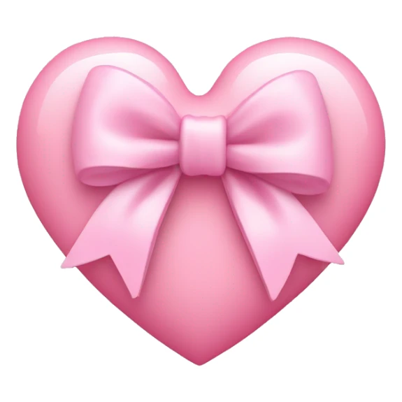 Baby pink heart with a large bow in the middle sticker
