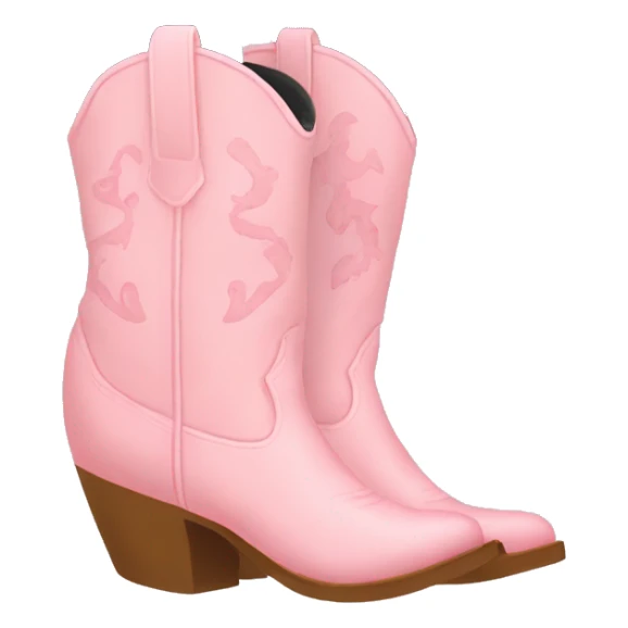 pastel pink cowgirl boots sticker