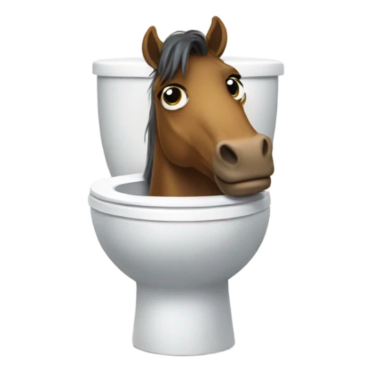 horse in toilet sticker