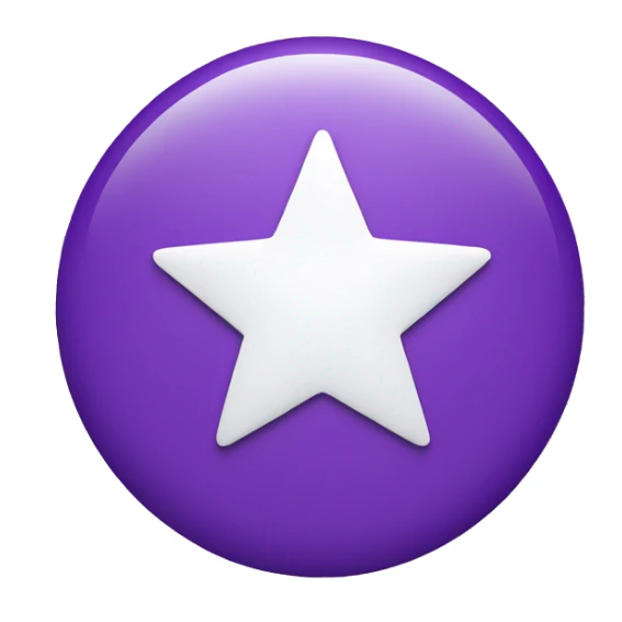 purple circle with white small star in the middle sticker