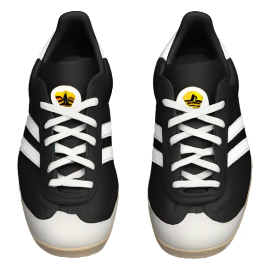 a pair of black adidas sambas sticker
