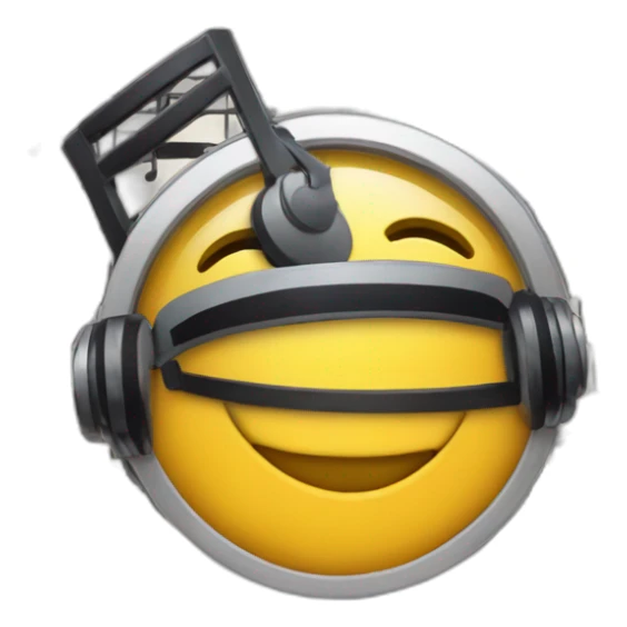 Music record laughing sticker