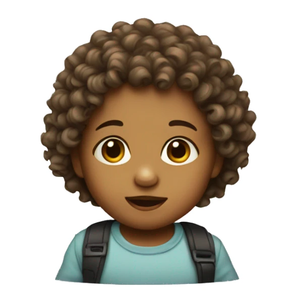 Baby with curly hair. sticker
