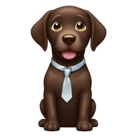 Chocolate lab puppy dancing a jazz show tune  sticker